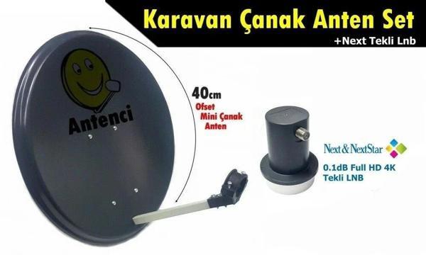 Antenci 40cm mini Çanak Anten + Next Tekli LNB - Image 1