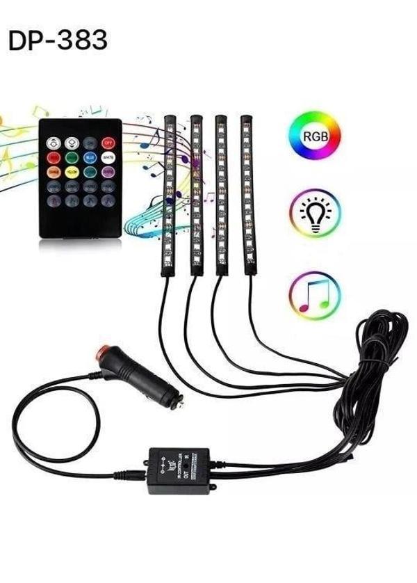 Araç İçi Ayak Altı Ses Duyarlı Şerit Led 4lü Set - Image 1