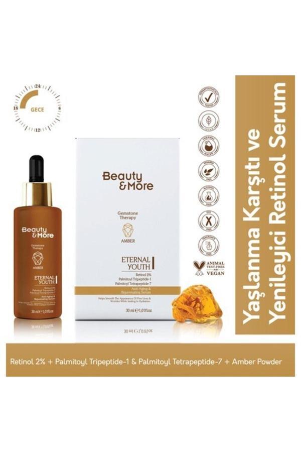 Beauty&more Amber Eternal Youth Yaşlanma Karşıtı Ve Yenileyici Serum 30 Mlretinol 2% + Palmitoyl Tri - Image 1