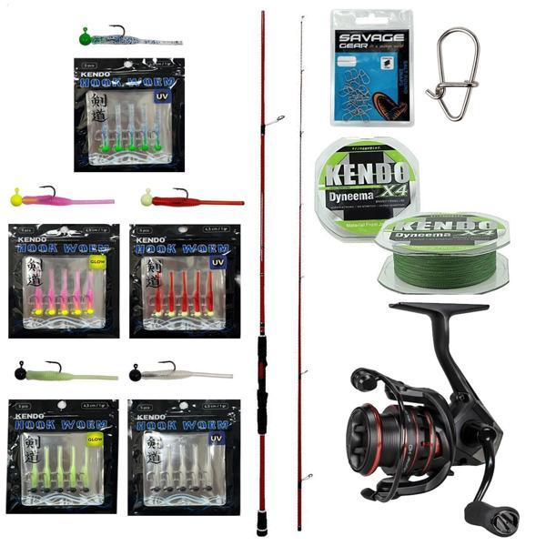 YekOutdoor HookWorm LRF Seti Okuma Red Spin 7'0'' 2.12 cm 1-12 gr 2 Parça&Okuma Ceymar HD CHD-1000A 7+1BB Olta Makinesi - Image 1