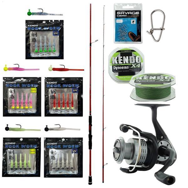 YekOutdoor HookWorm LRF Seti Okuma Red Spin 7'0'' 2.12 cm 1-12 gr 2 Parça&Okuma Revenger RV-25 FD Olta Makinesi - Image 1