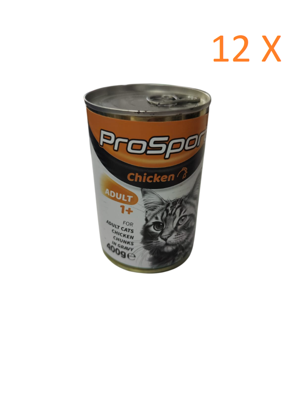 Prosport Tavuk Etli Kedi Konservesi 400 gr 12 Adet - Image 1