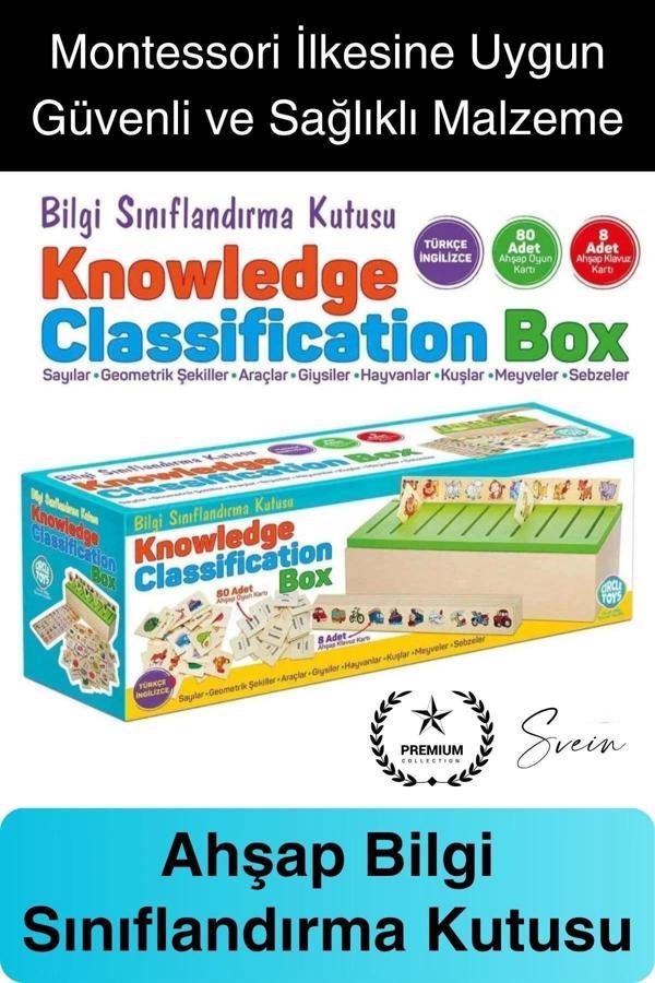 Premium Ahşap Bilgi Sınıflandırma Kutusu Zeka Geliştiren Eğitici Öğretici Çocuk Oyuncak El Beceri - Image 1