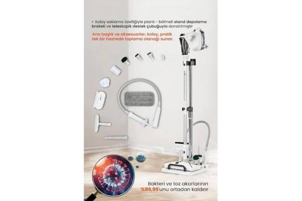  Çok Fonksiyonlu Standlı Buharlı Temizlik Makinesi Kf1804 - Image 1