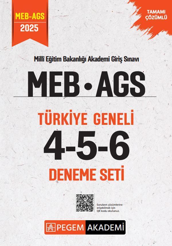 2025 MEB AGS Tamamı Çözümlü Türkiye Geneli 4-5-6 (3'lü Deneme Seti) - Pegem Akademi Yayıncılık - Image 1