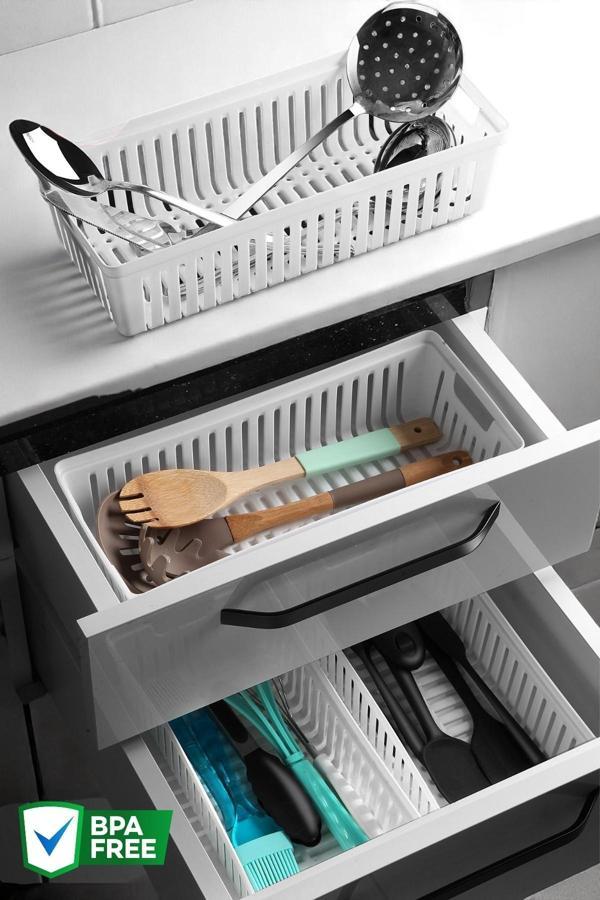 4 Adet Çekmece İçi Bıçaklık & Kaşıklık Organizer - Image 1
