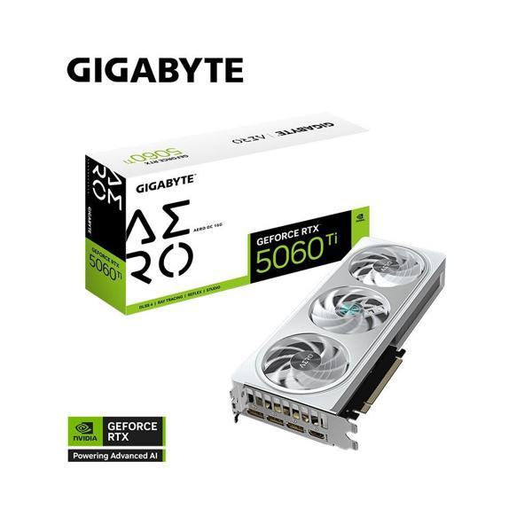 GIGABYTE GeForce RTX 5060 Ti AERO OC 16G GDDR7 16GB 128Bit DLSS 4 GV-N506TAERO OC-16GD NVIDIA Ekran Kartı - Image 1