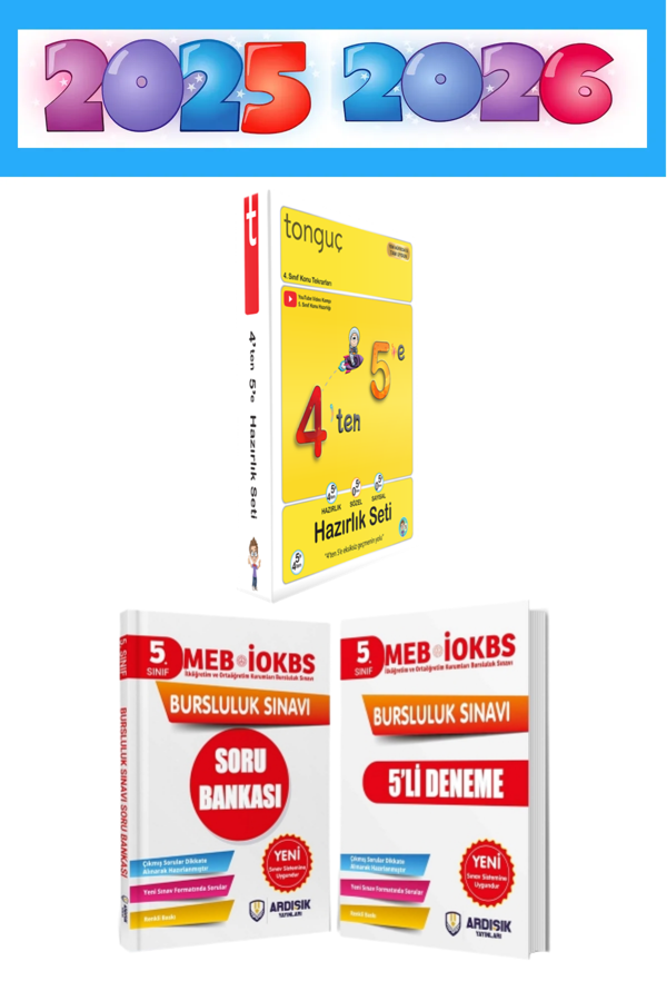 Tonguç 4 ten 5 e Hazırlık Seti + 5. Sınıf Bursluluk Sınav Seti - Tonguç Akademi - Image 1