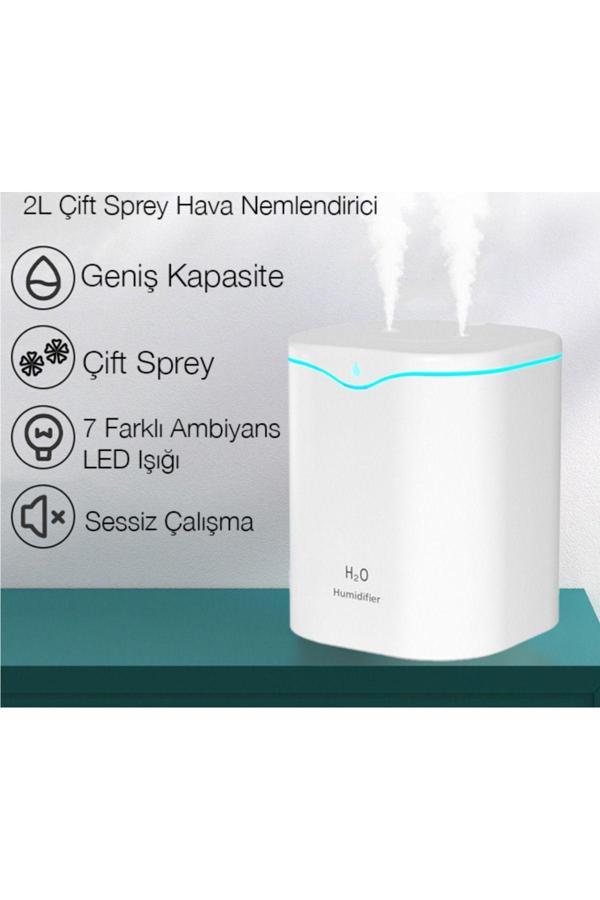 Bowie Büyük boy Ultrasonik Hava Nemlendirici Buhar Makinası Bebek Çocuk Odaları için humidifer 7 renk rgb - Image 1