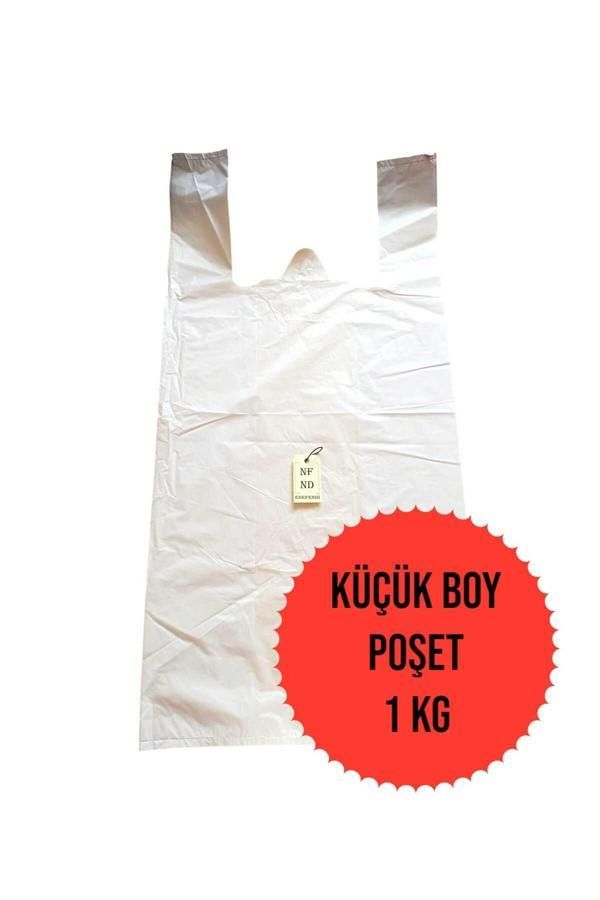 Enefendi Küçük Boy 1Kg Atlet Market Poşeti Beyaz Poşet 26X45Cm Sağlam - Image 1