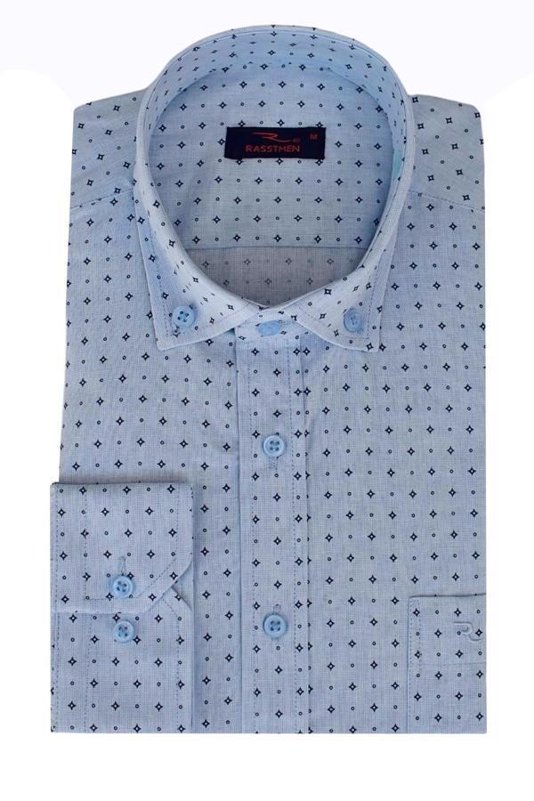 Erkek Uzun Kol Klasik Gömlek Puantiyeli BGL-ST01900 - Image 1