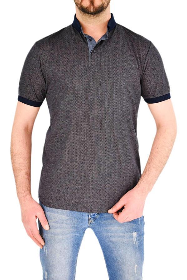 Erkek Gömlek Yaka Tişört Çizğili BGL-ST01944 - Image 1