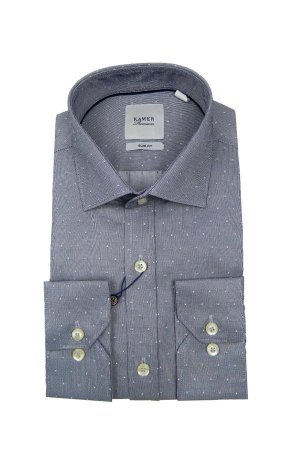Erkek Slim Fit Puantiyeli Gömlek 1056 BGL-ST02518 - Image 1