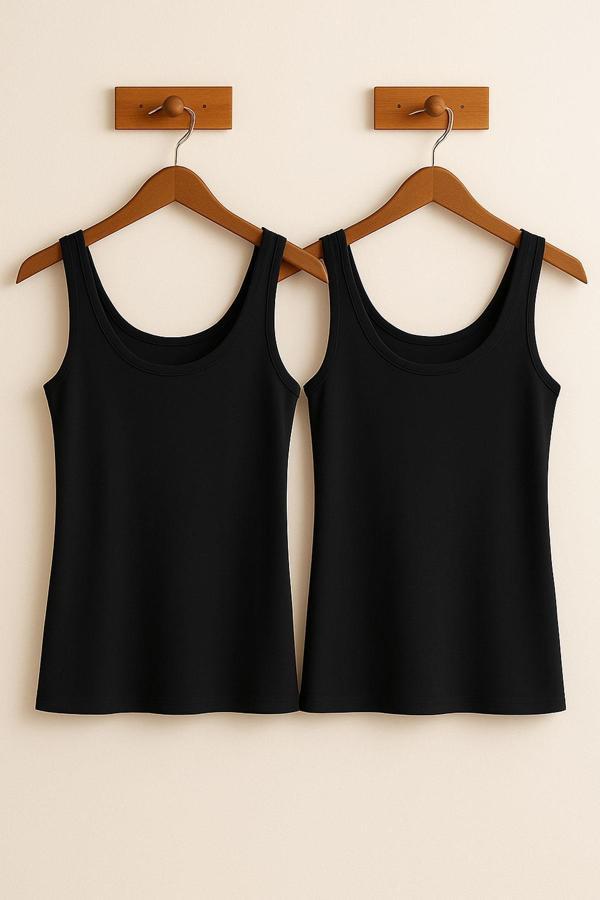 2 Adet Askılı Basic Dar Kesim Atlet Tişört - Image 1