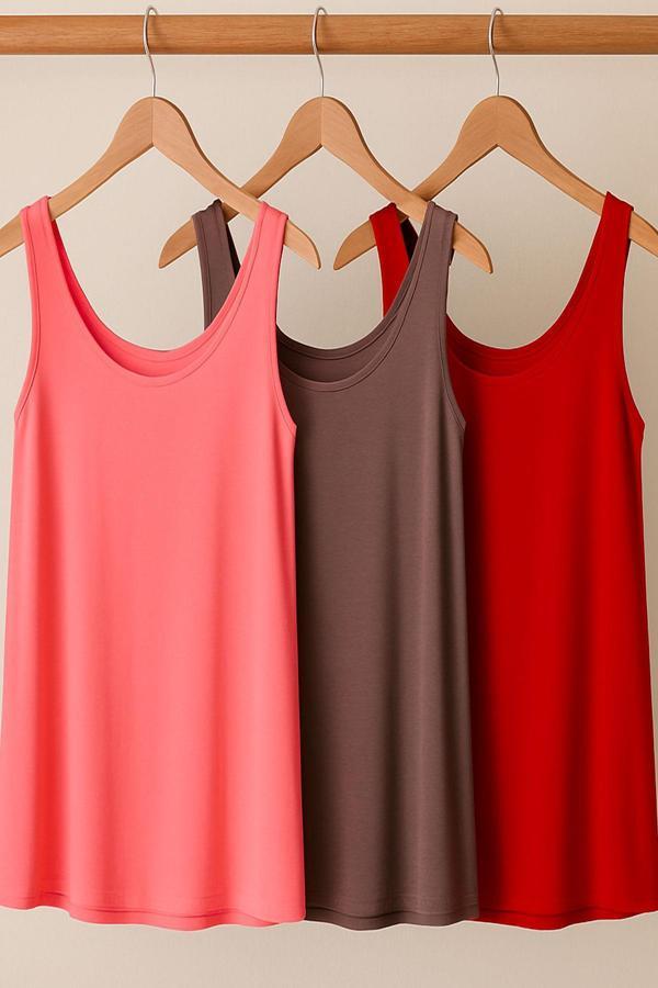 3 Adet A Kesim Pamuklu Kalın Askılı Atlet Tişört - Image 1