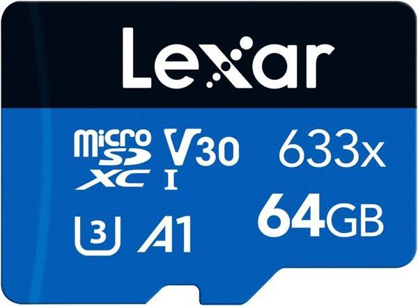 Lexar 64GB 633X Mıcrosdxc Hıgh-Performance C10 A1 V30 U3 Hafıza Kartı - Image 1
