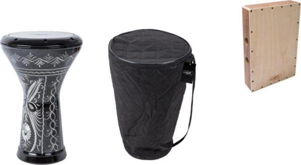 Donizetti Işlemeli Mısır Darbuka + Seyahat Kajon - Image 1