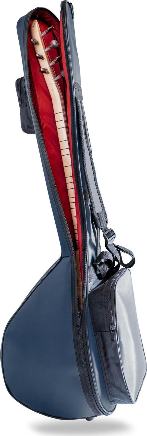 Donizetti Profesyonel Su Geçirmez 20 Mm Pedli Gigbag Uzun Bağlama Saz Kılıfı Lacivert - Image 1