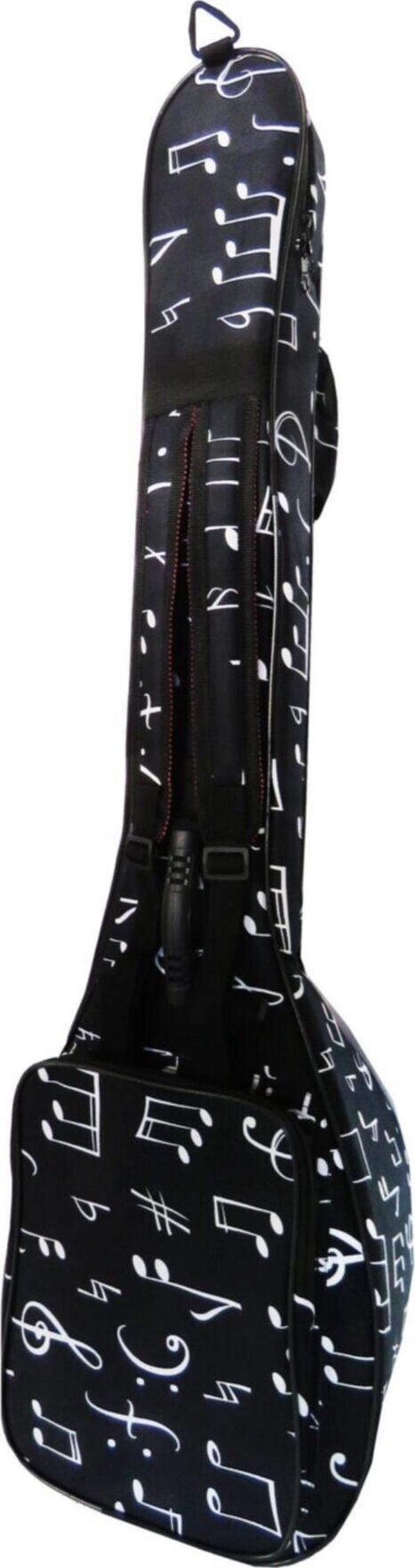 Donizetti Profesyonel Su Geçirmez 20 Mm Pedli Gigbag Uzun Bağlama Saz Kılıfı Nota Desenli - Image 1