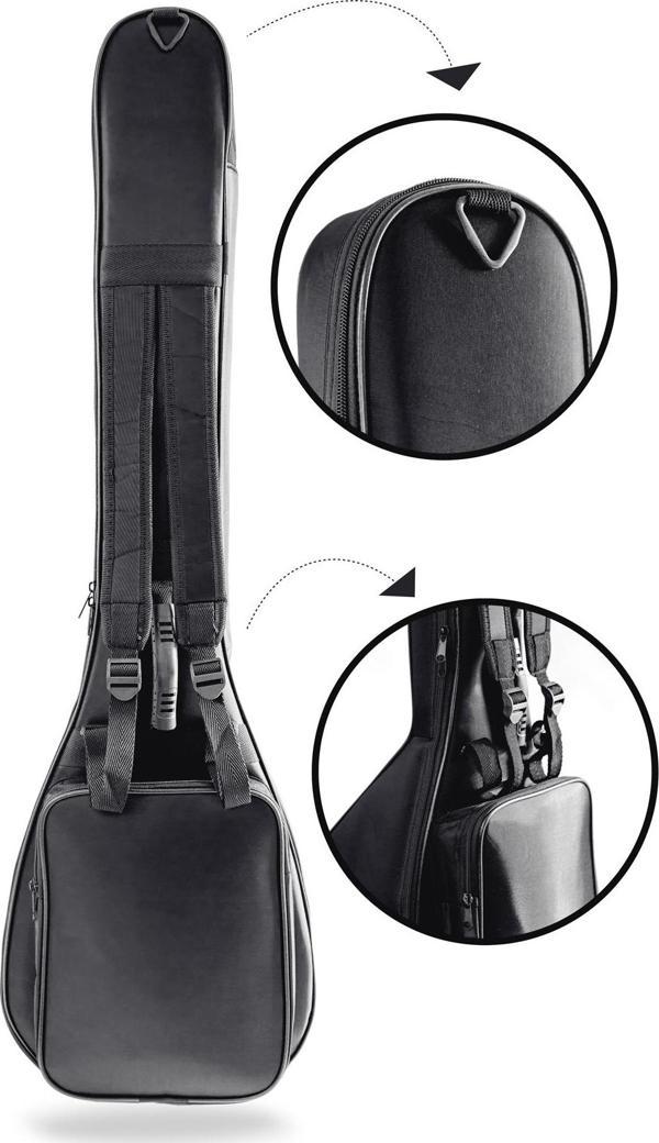 Donizetti Profesyonel Su Geçirmez 20 Mm Pedli Soft Case Uzun Sap Bağlama Saz Kılıfı - Image 1