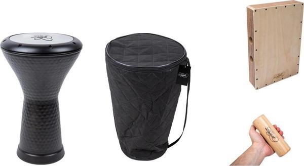 Donizetti Siyah Mısır Darbuka - Seyahat Kajon Cajon Shaker Marakas Full Perkusyon - Image 1