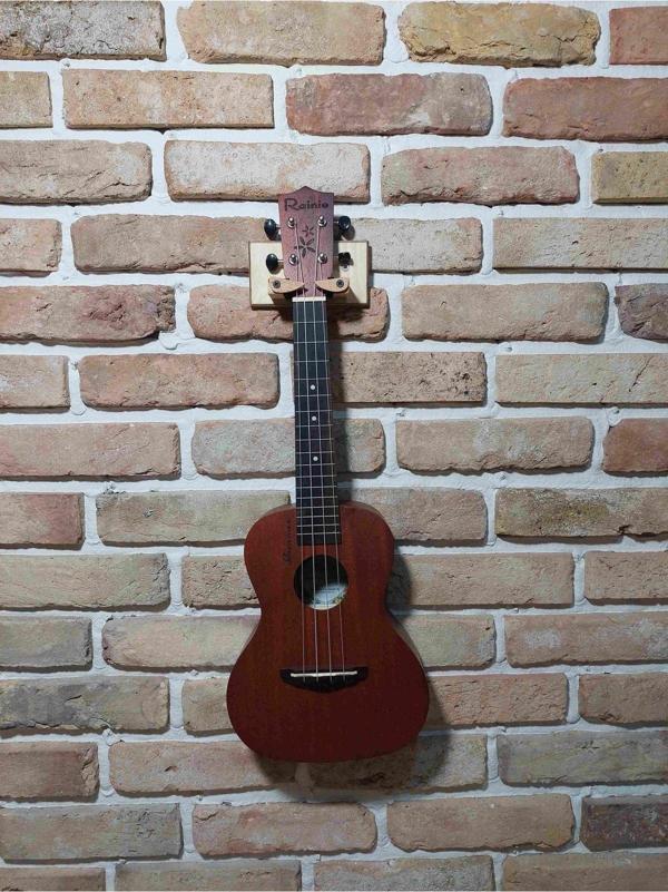 Gitar Ukulele Stand Ahsap Duvar Tipi + Ahsap Pena - Image 1
