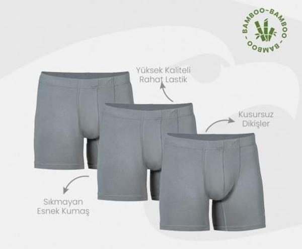 6 Adet Şahin Erkek Bambu Boxer 70059 - Image 1