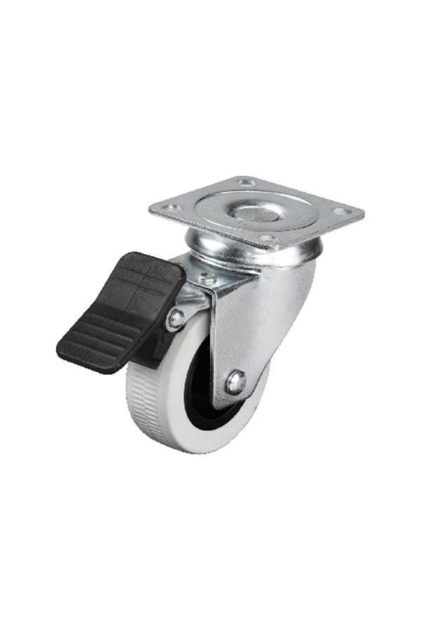 Hts 334- 50X20 Mm Çift Bilyalı Tablalı Frenli Teker 4 Ad. - Image 1