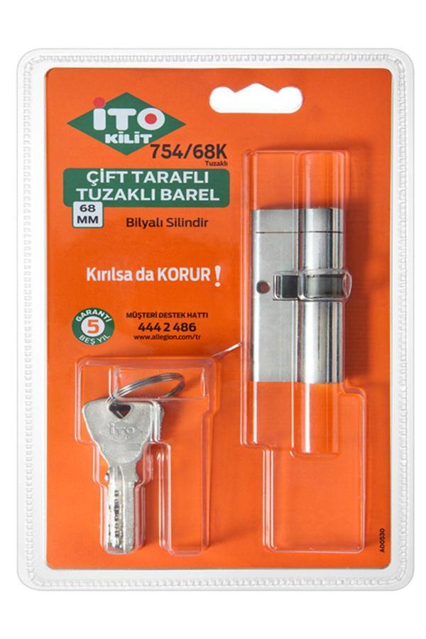İto Kilit İto 754/68K Blisterli – Çift Taraflı Tuzaklı Barel – Bilyalı Silindir - İto Kilit - Image 1