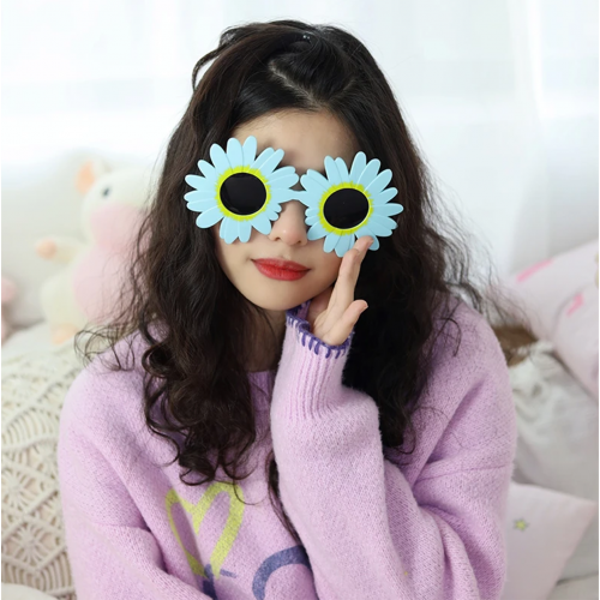 Büro Ev Ofis Etkinlik Gösteri Kostüm Gözlüğü için Mavi Papatya Stil Gözlük - Image 1