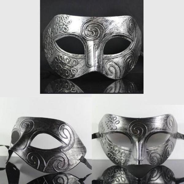 Büro Ev Ofis Etkinlik Gösteri Balo Kostümü için Silver Antik Tarz Maske - Image 1