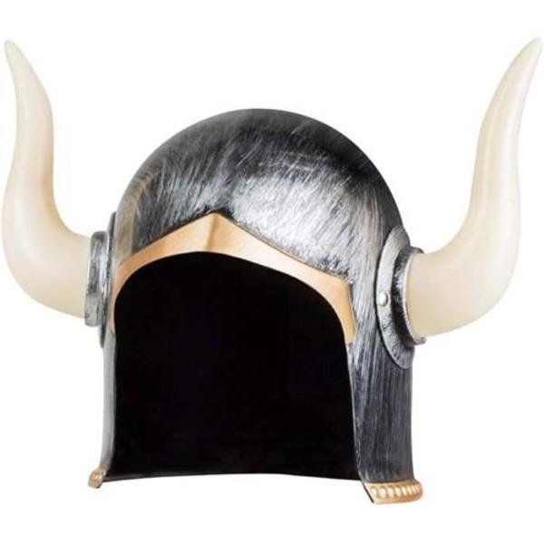 Büro Ev Ofis Etkinlik Partisi için Antik Silver Mega Boynuzlu Viking Kaskı - Image 1