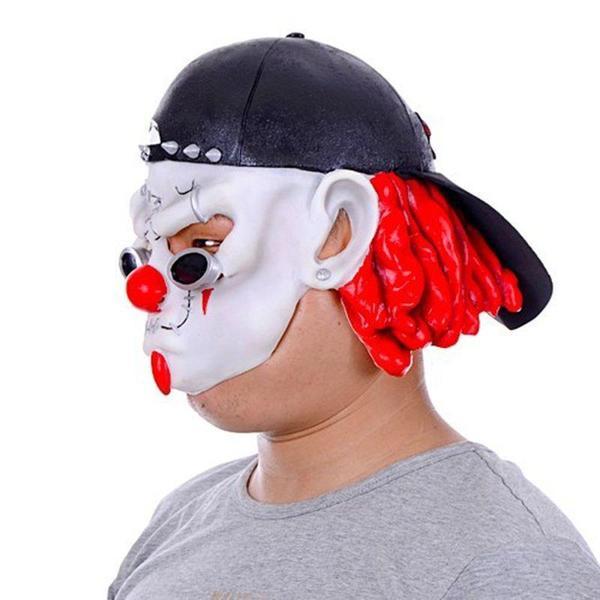 Büro Ev Ofis Etkinlik Gösteri Kostüm Maskesi için Beyaz Lateks Şapkalı Gözlüklü Et Maske - Image 1