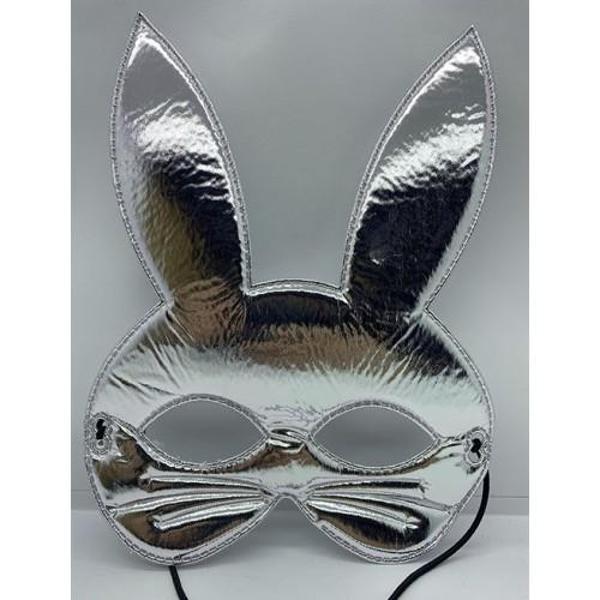 Büro Ev Ofis Etkinlik Gösteri Tavşan Kostümü için Silver Kumaş Maske - Image 1
