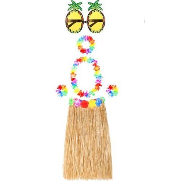 Büro Ev Ofis Gösteri Hawaii Kostümü için 60CM Hasır Etek Ananas Gözlük Seti - Image 1