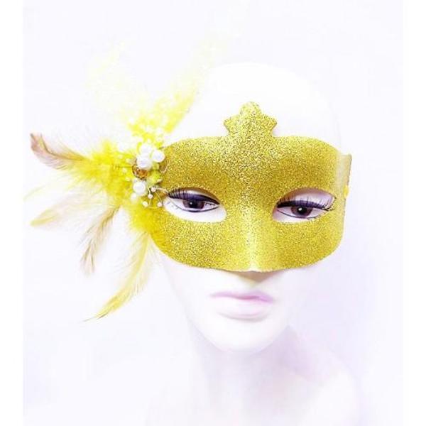 Büro Ev Ofis Etkinlik Gösteri Parti Kostüm Maskesi için Golden Simli İnci Maske - Image 1