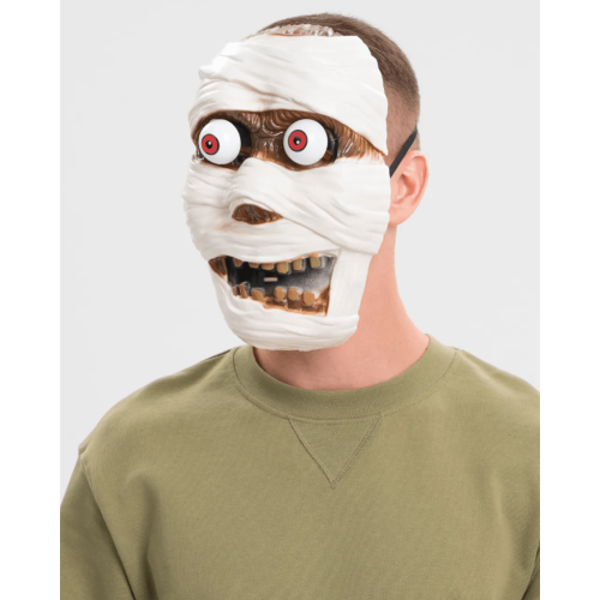 Büro Ev Ofis Etkinlik Gösteri Mumya Kostümü için Sallanan Yaylı Oynar Gözlü Maske - Image 1