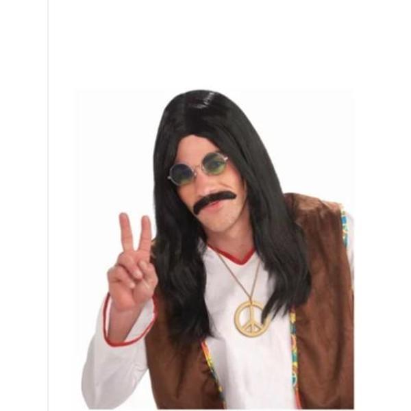 Büro Ev Ofis Etkinlik Gösteri Kostümü için Uzun Manço Peruk Bıyık Seti - Image 1