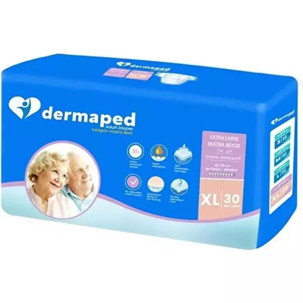 Dermaped Yetişkin Hasta Bezi Belbantlı Xlarge Ekstra Büyük Boy 30 lu 1 paket - Image 1