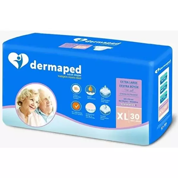Dermaped Yetişkin Hasta Bezi Belbantlı Xlarge Ekstra Büyük Boy 30 lu 1 paket - Image 1