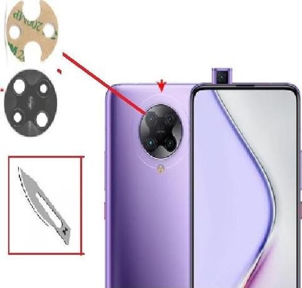 Tkgz Xiaomi POCOPHONE F2 PRO Arka Kamera CAM Lensi + Bistüri Ucu - Image 1