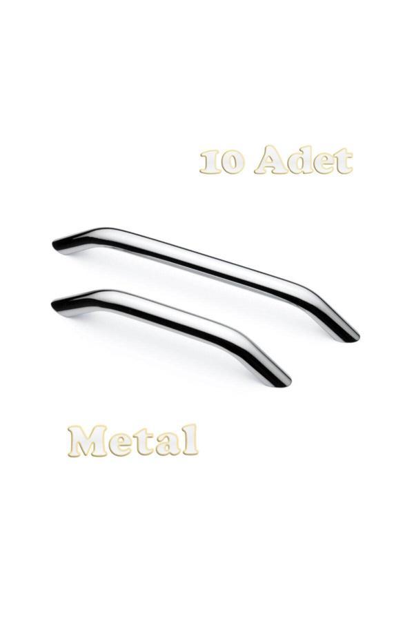 Reis Kulp Eko Kumru Alüminyum Metal Lüks Modern Mobilya Çekmece Mutfak Dolabı Kulpu Krom 160 mm (10 Adet) - Image 1
