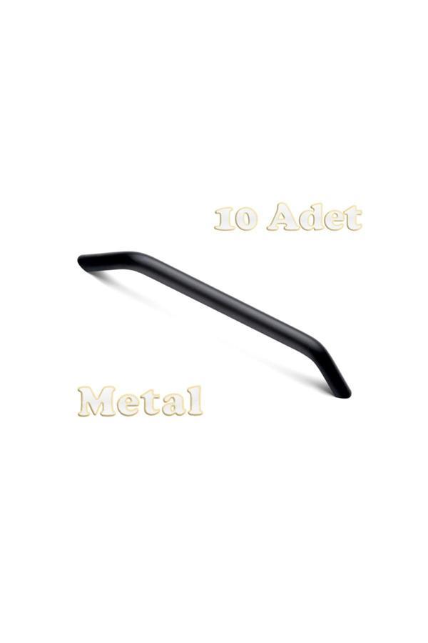 Reis Kulp Eko Kumru Alüminyum Metal Lüks Modern Mobilya Çekmece Mutfak Dolabı Kulpu Siyah 160 mm (10 Adet) - Image 1