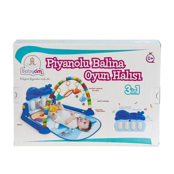 Birlik Oyuncak   HE0631 Babycim Pianolu Balina Oyun Halısı  - Image 1