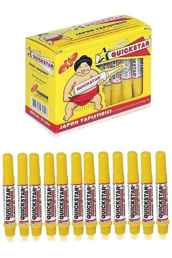 Japon Yapıştırıcısı Quıckstar 12 Adet Mini Parmak Japon Yapıştırıcı Kuvvetli Hızlı Yapıştırıcı 1.4 Gr 12 Adet - Image 1