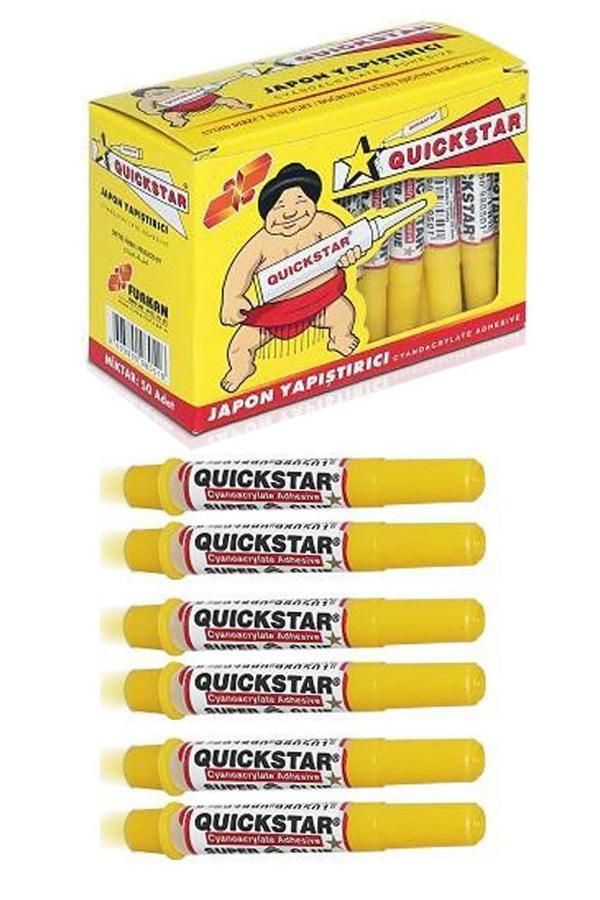 Japon Yapıştırıcısı Quıckstar 6 Adet Mini Parmak Japon Yapıştırıcı Kuvvetli Hızlı Yapıştırıcı 1.4 Gr 6 Adet - Image 1