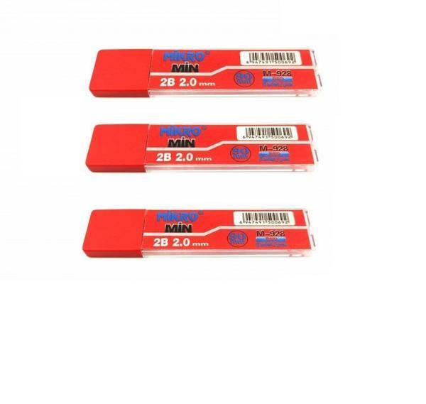 Kalem Ucu 2.0mm 2B Mikro 2B Kalem Ucu 2mm Kırmızı 3 Adet - Image 1