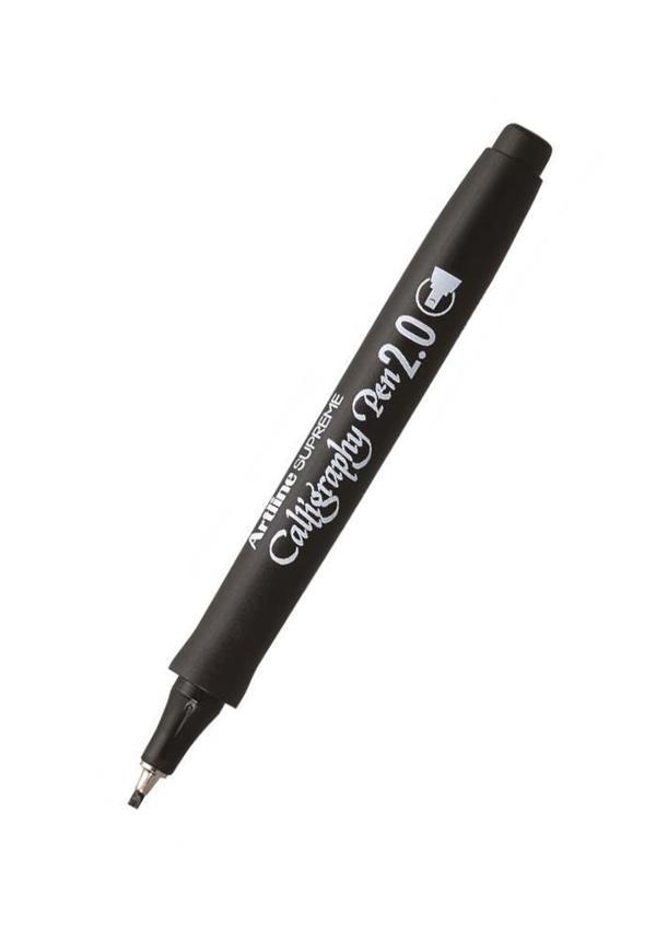 Kaligrafi Kalemi Siyah 2.0 Mm Düz Kesik Uç Supreme Calligraphy 1 Adet Kesik Keçe Uçlu Kaligrafi - Image 1