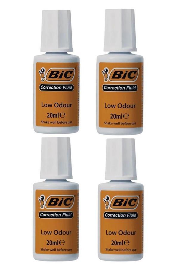 Sıvı Silici Daksil 4 Adet Bic 20 ml Fırçalı Sıvı Düzeltici Daksil Okul Ofis Büro Fırça Uçlu Daksil - Image 1
