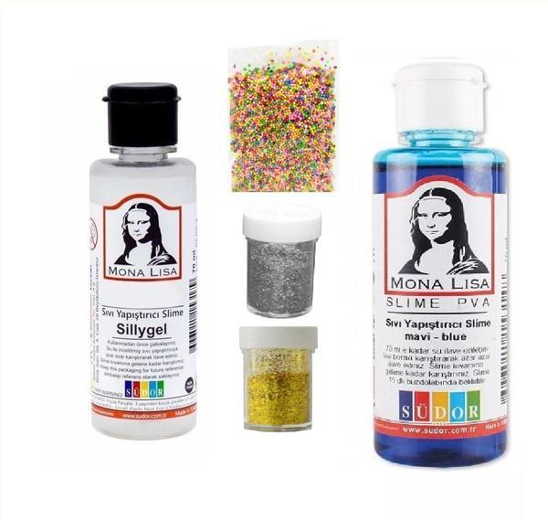 Slime Seti Mavi Renk 70 ML Renkli Slaym Südor Sılaym Seti 70 ML Slime Borax - Image 1